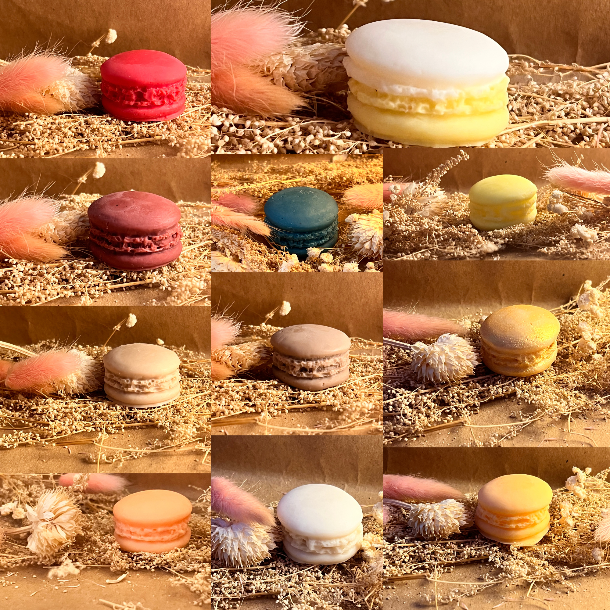 GALET MACARON PARFUMÉ – À L'UNITÉ🍓🌸